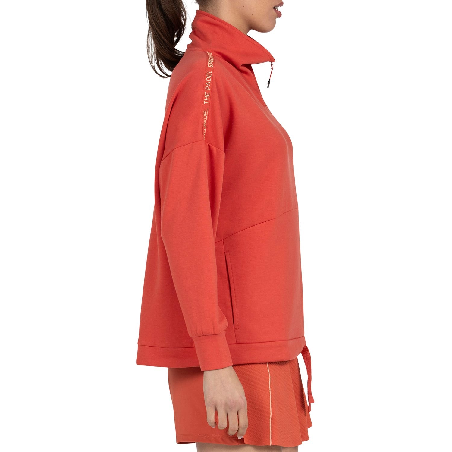 SUDADERA BULLPADEL ALASIA MUJER CORAL