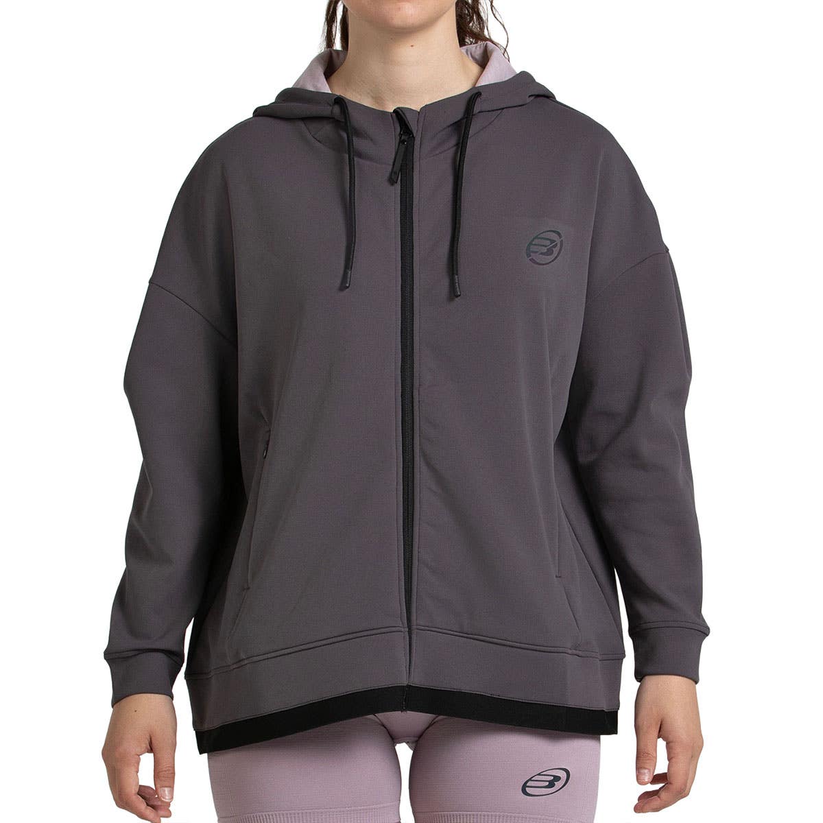 SUDADERA BULLPADEL VIDEL MUJER ANTRACITA