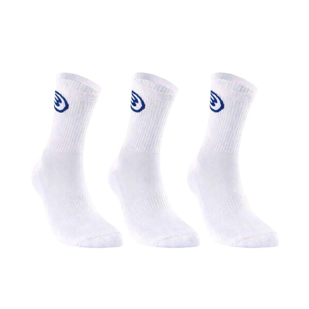 PACK 3 UDS CALCETINES BULLPADEL BP62 BLANCO