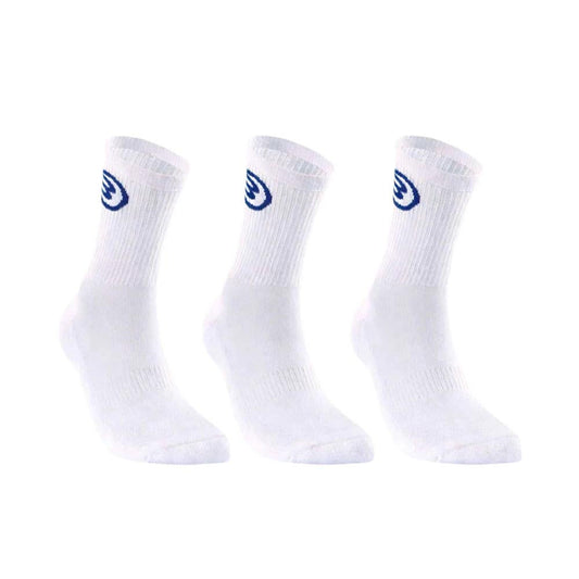 PACK 3 UDS CALCETINES BULLPADEL BP62 BLANCO