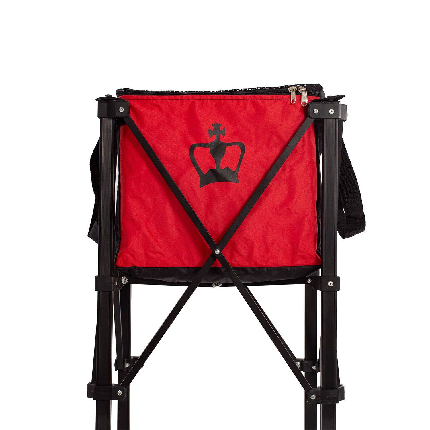 CESTO DE PELOTAS BLACK CROWN ROJO/NEGRO