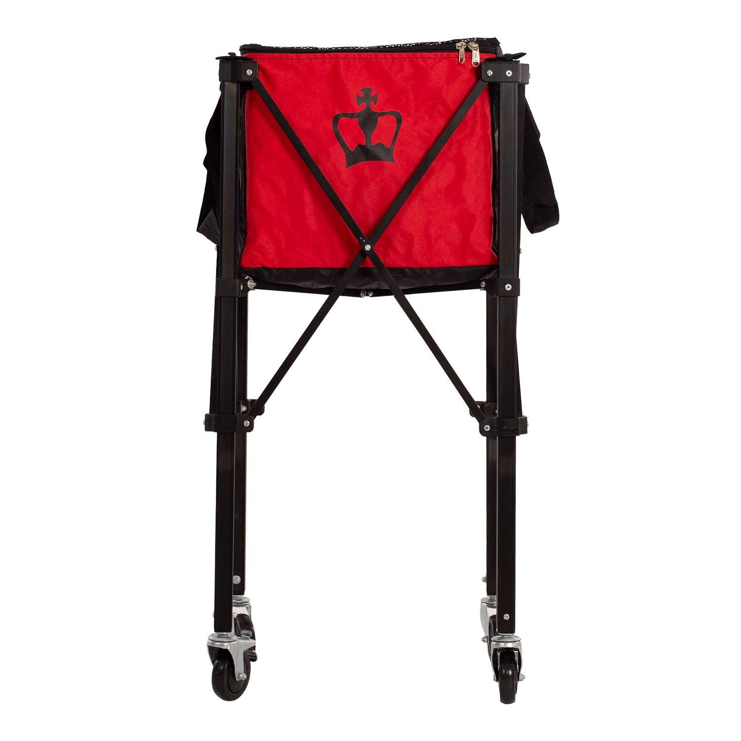 CESTO DE PELOTAS BLACK CROWN ROJO/NEGRO