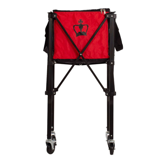 CESTO DE PELOTAS BLACK CROWN ROJO/NEGRO