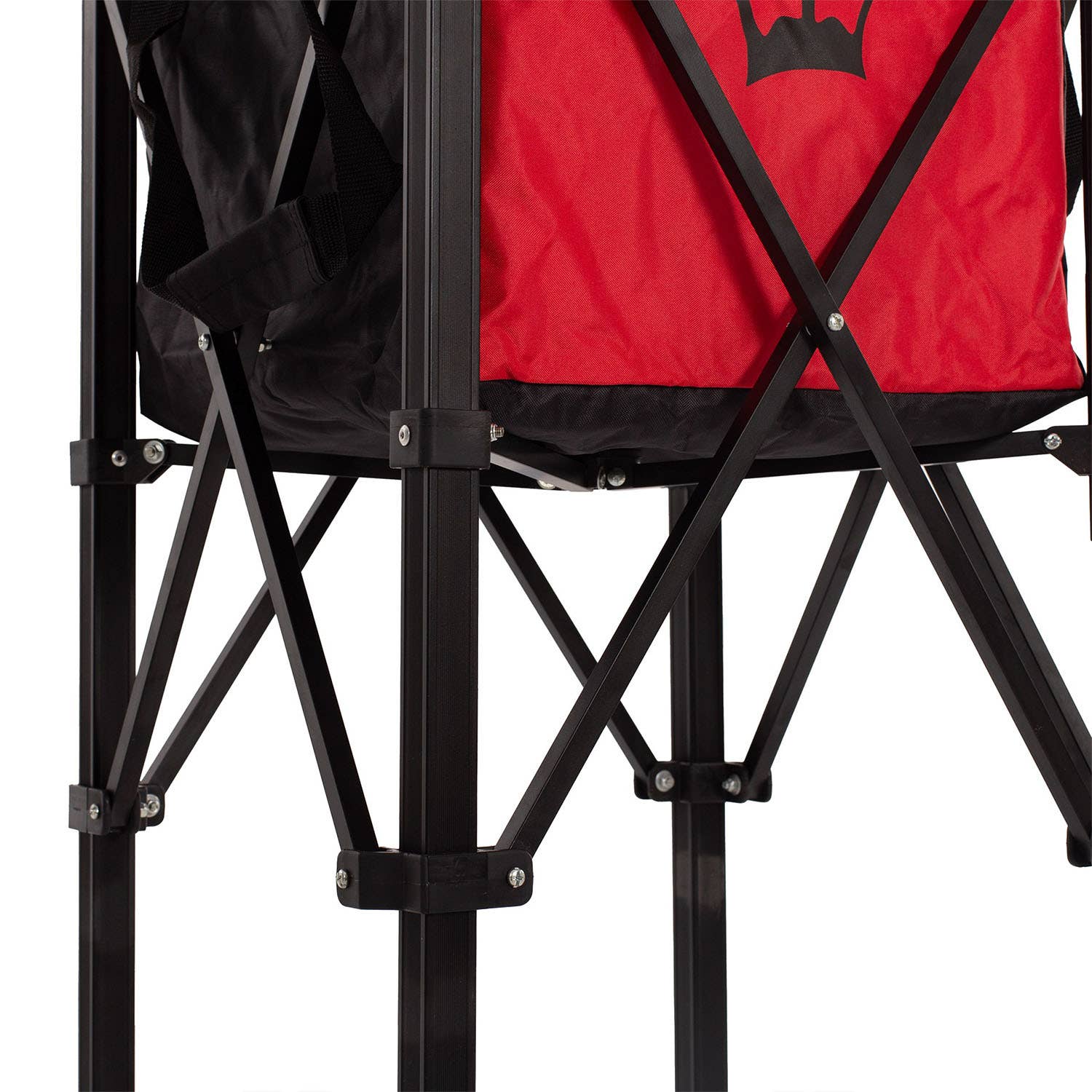 CESTO DE PELOTAS BLACK CROWN ROJO/NEGRO