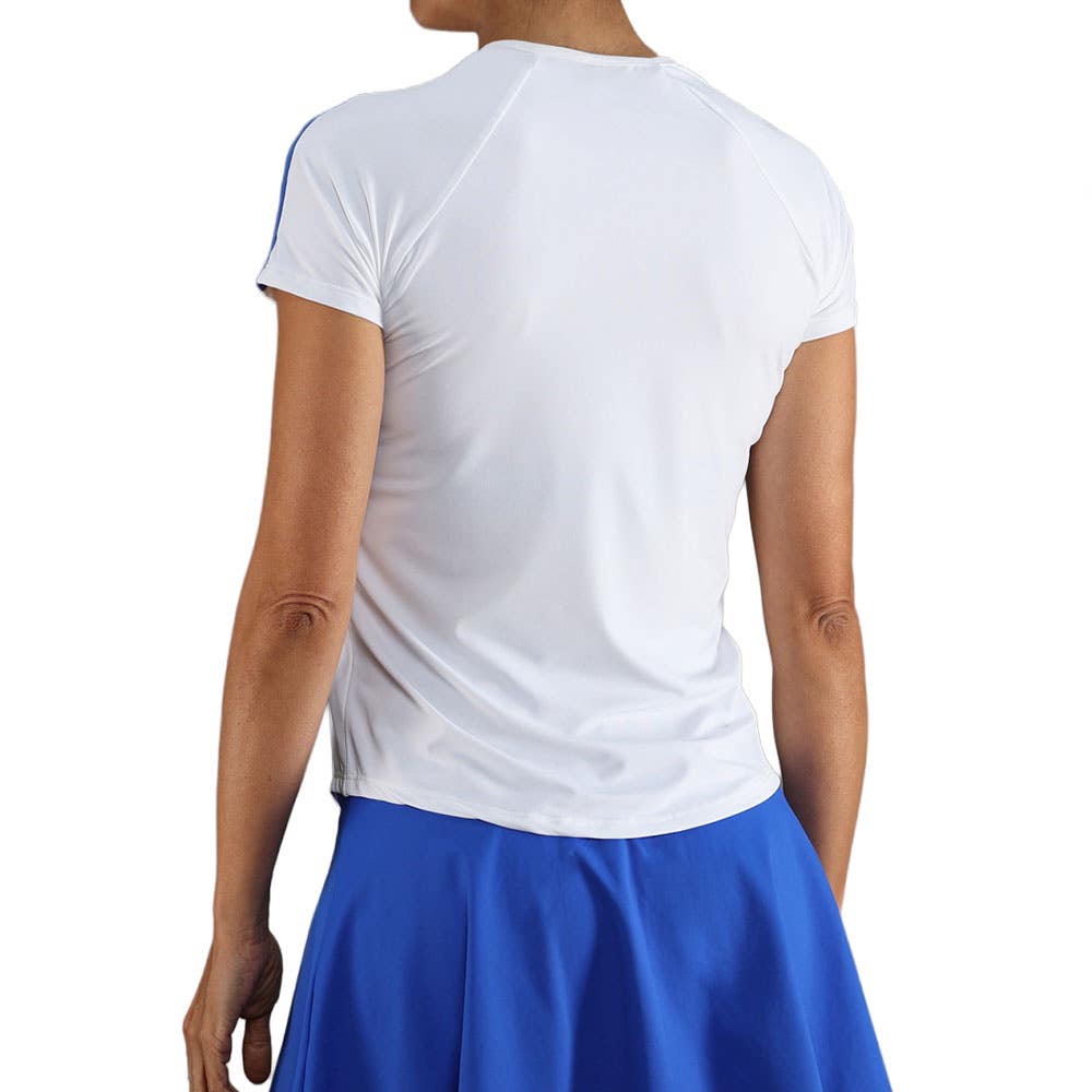 CAMISETA ENDLESS MESH II MUJER ROYAL/BLANCO