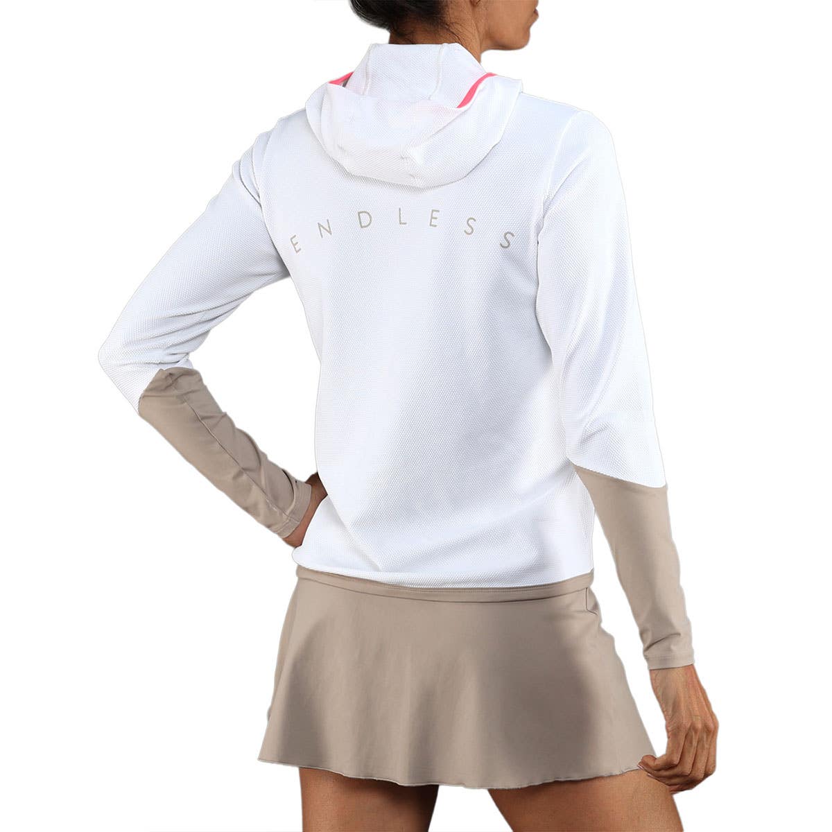 SUDADERA ENDLESS BREATH LINE MUJER BLANCA/GRIS