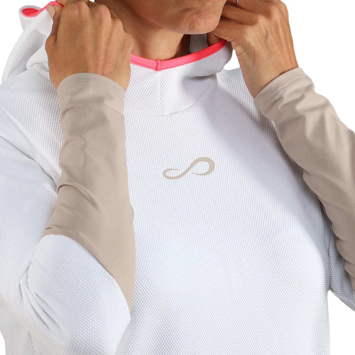 SUDADERA ENDLESS BREATH LINE MUJER BLANCA/GRIS