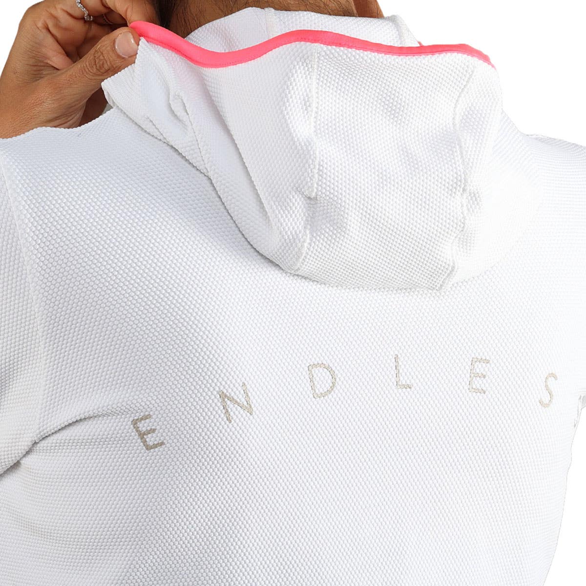 SUDADERA ENDLESS BREATH LINE MUJER BLANCA/GRIS