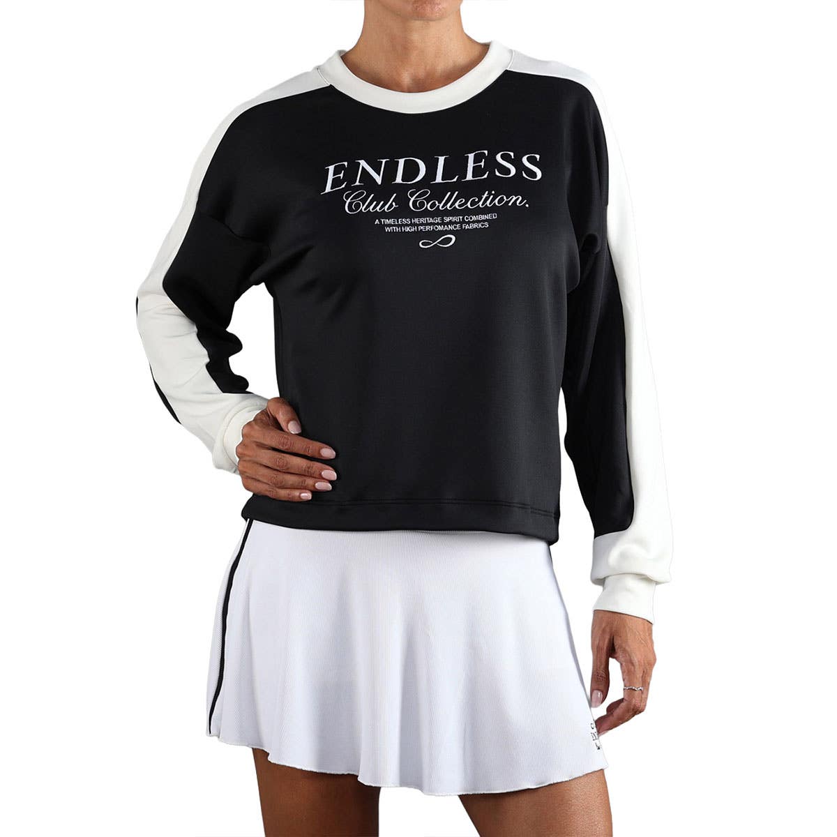 SUDADERA ENDLESS CLUB COLLECTION MUJER NEGRO