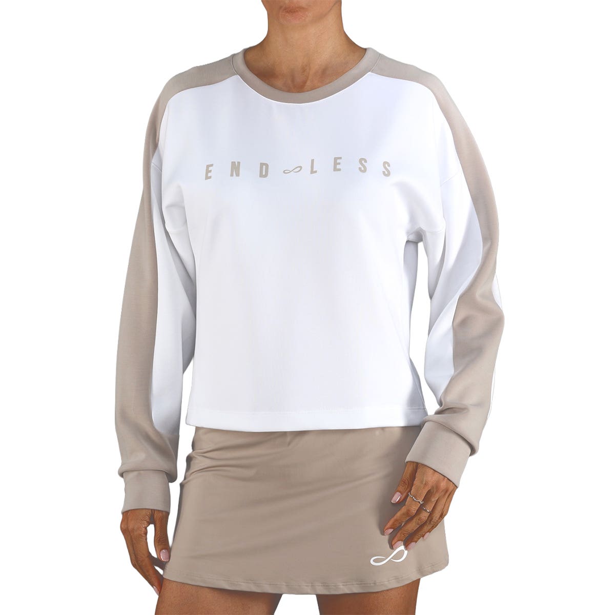 SUDADERA ENDLESS HALO MUJER GRIS/NEGRO
