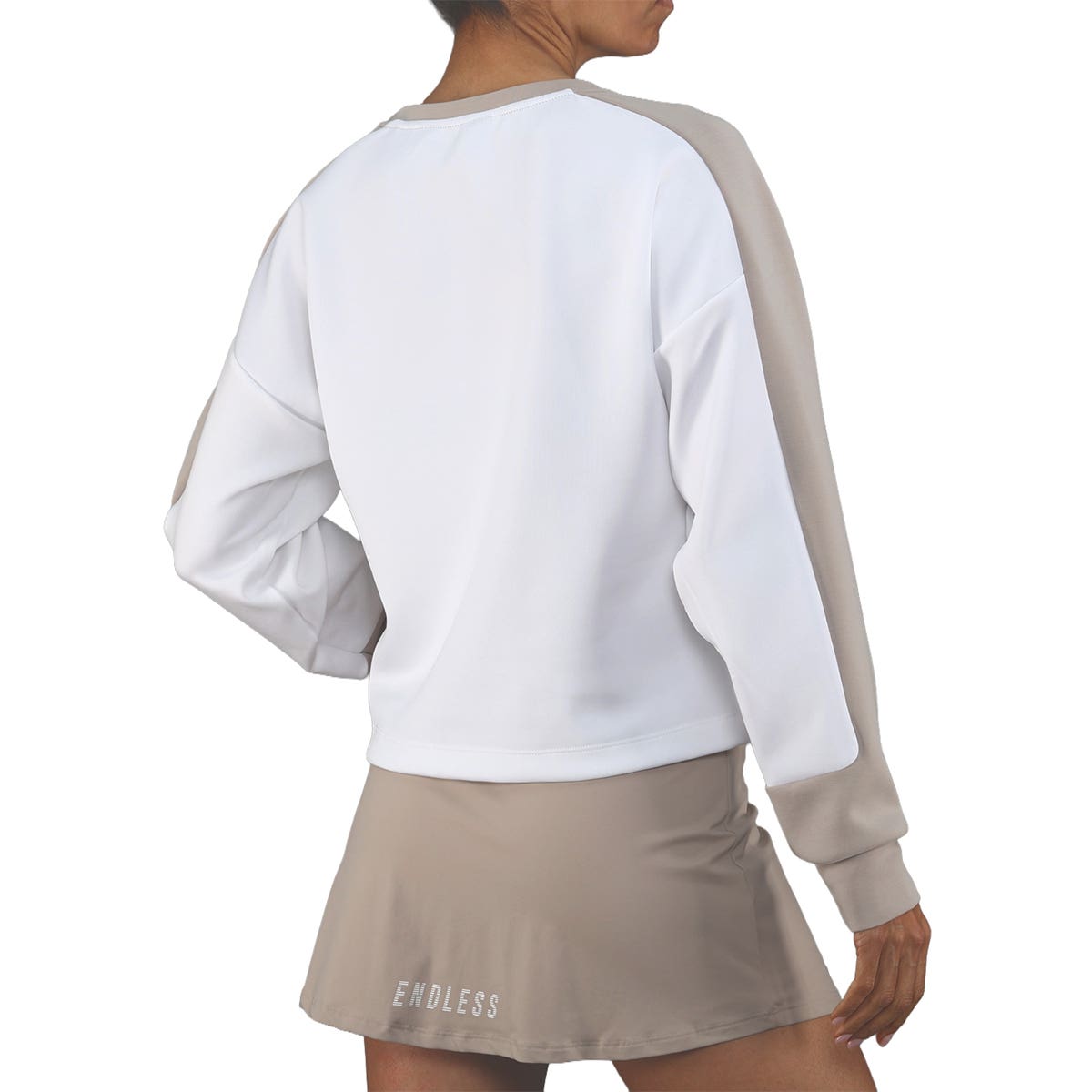 SUDADERA ENDLESS HALO MUJER BLANCA/GRIS