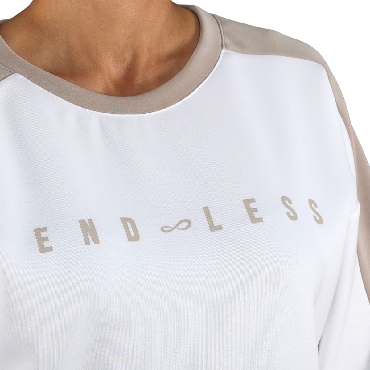 SUDADERA ENDLESS HALO MUJER BLANCA/GRIS
