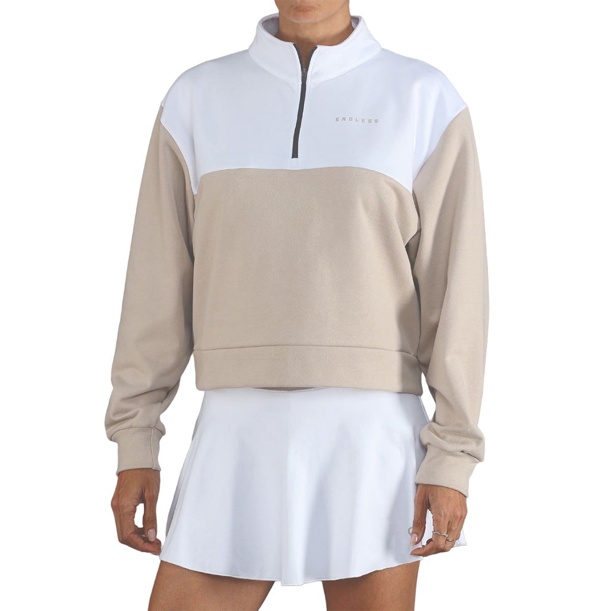SUDADERA ENDLESS VIBE MUJER BLANCA/GRIS