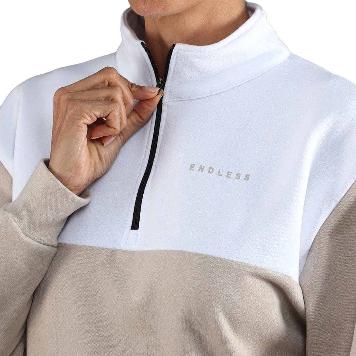 SUDADERA ENDLESS VIBE MUJER BLANCA/GRIS