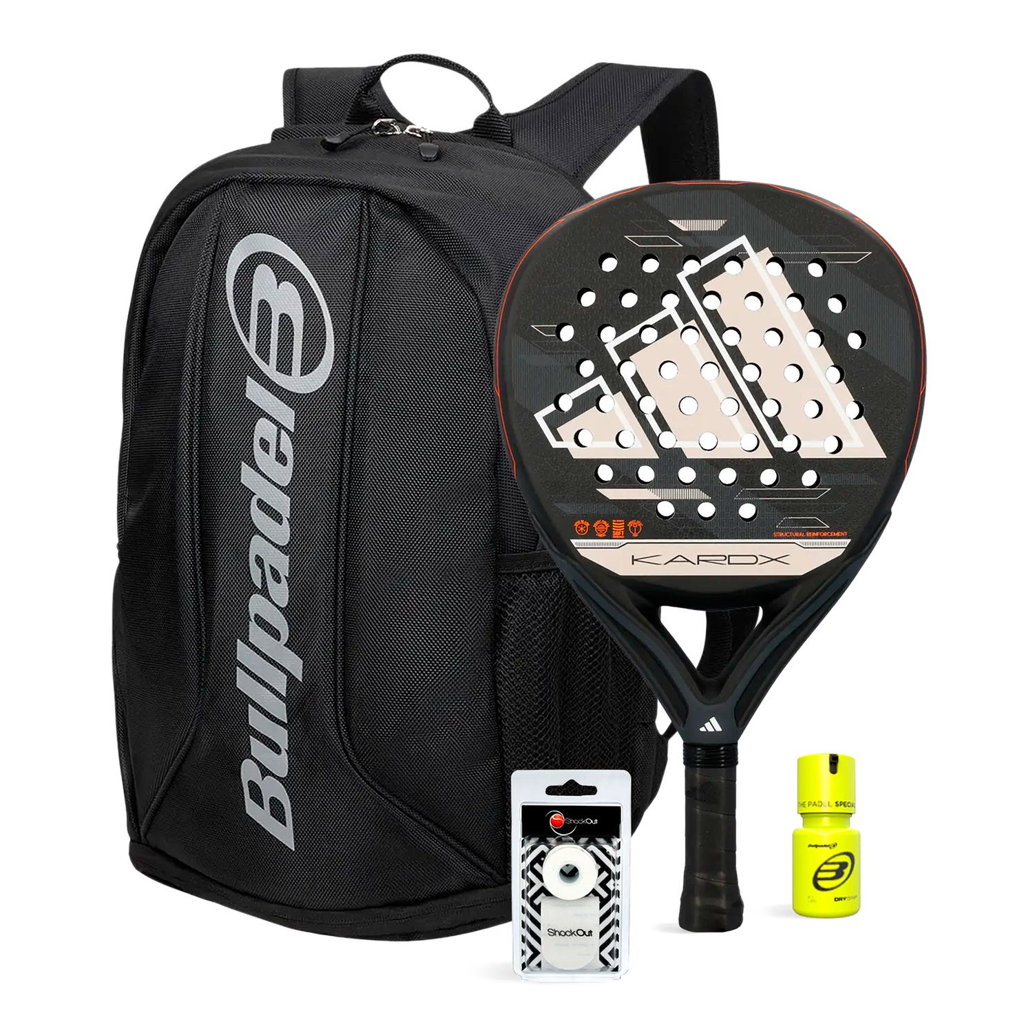 PACK ADIDAS KARDEX BLACK MOCHILA BULLPADEL DRY GRIP