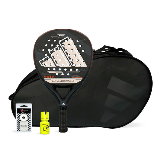 PACK ADIDAS KARDEX BLACK PALETERO CARBON CONTROL DRY GRIP