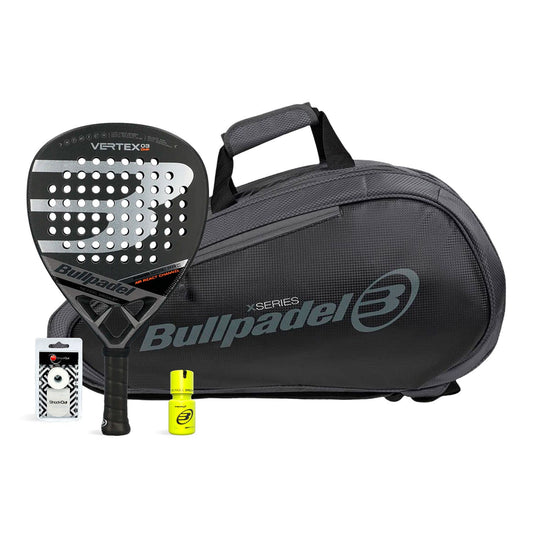 PACK BULLPADEL VERTEX 03 CMF PALETERO AVANT 2 DRY GRIP