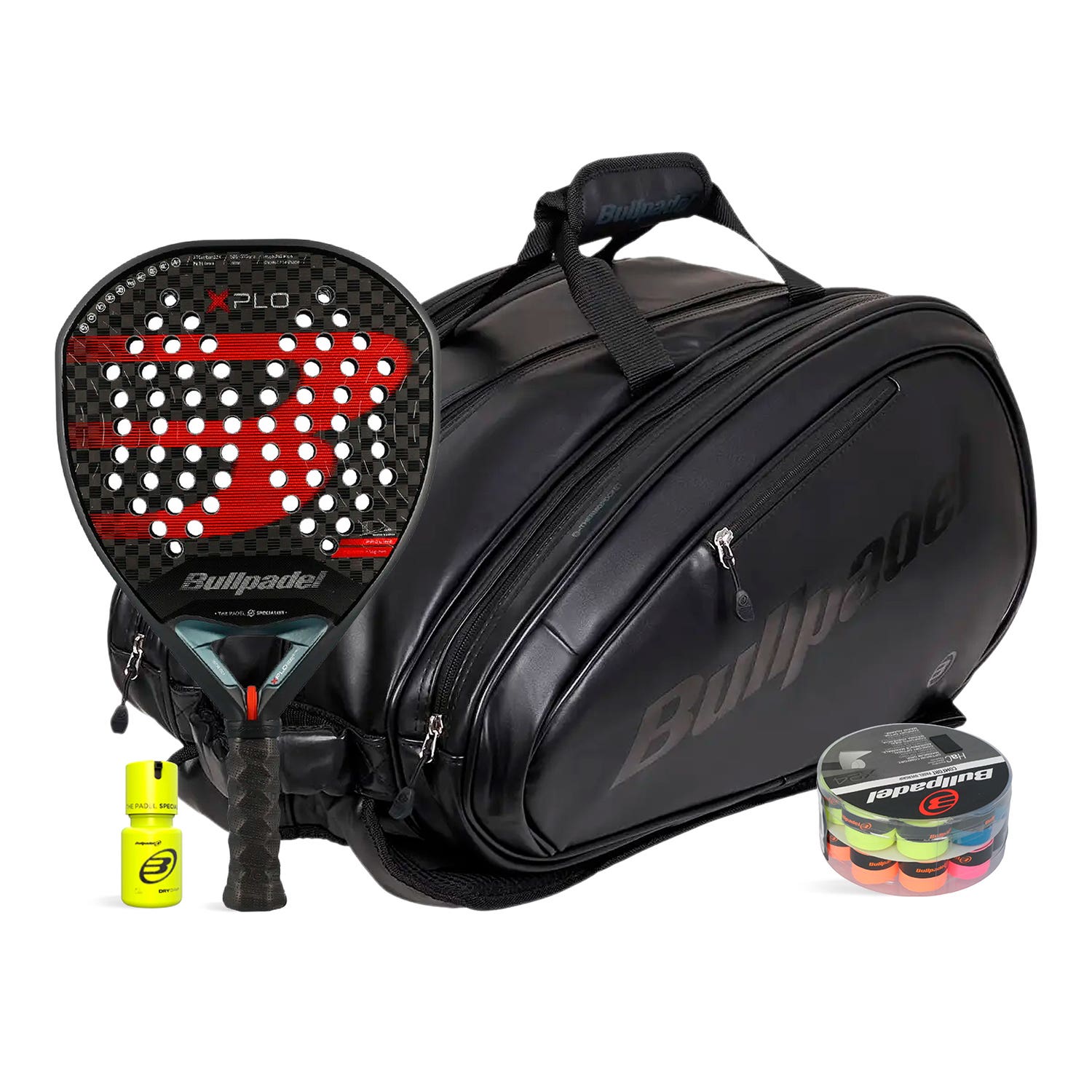PACK BULLPADEL XPLO PALETERO AVANT LEATHER 2 TAMBOR DRY GRIP