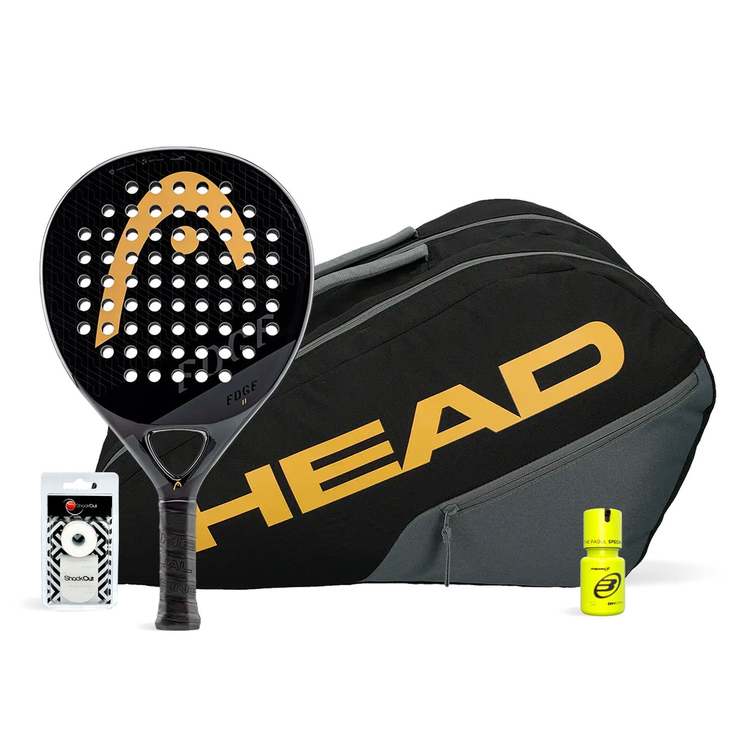 PACK HEAD EDGE 2 BLACK PALETERO EDGE DRY GRIP