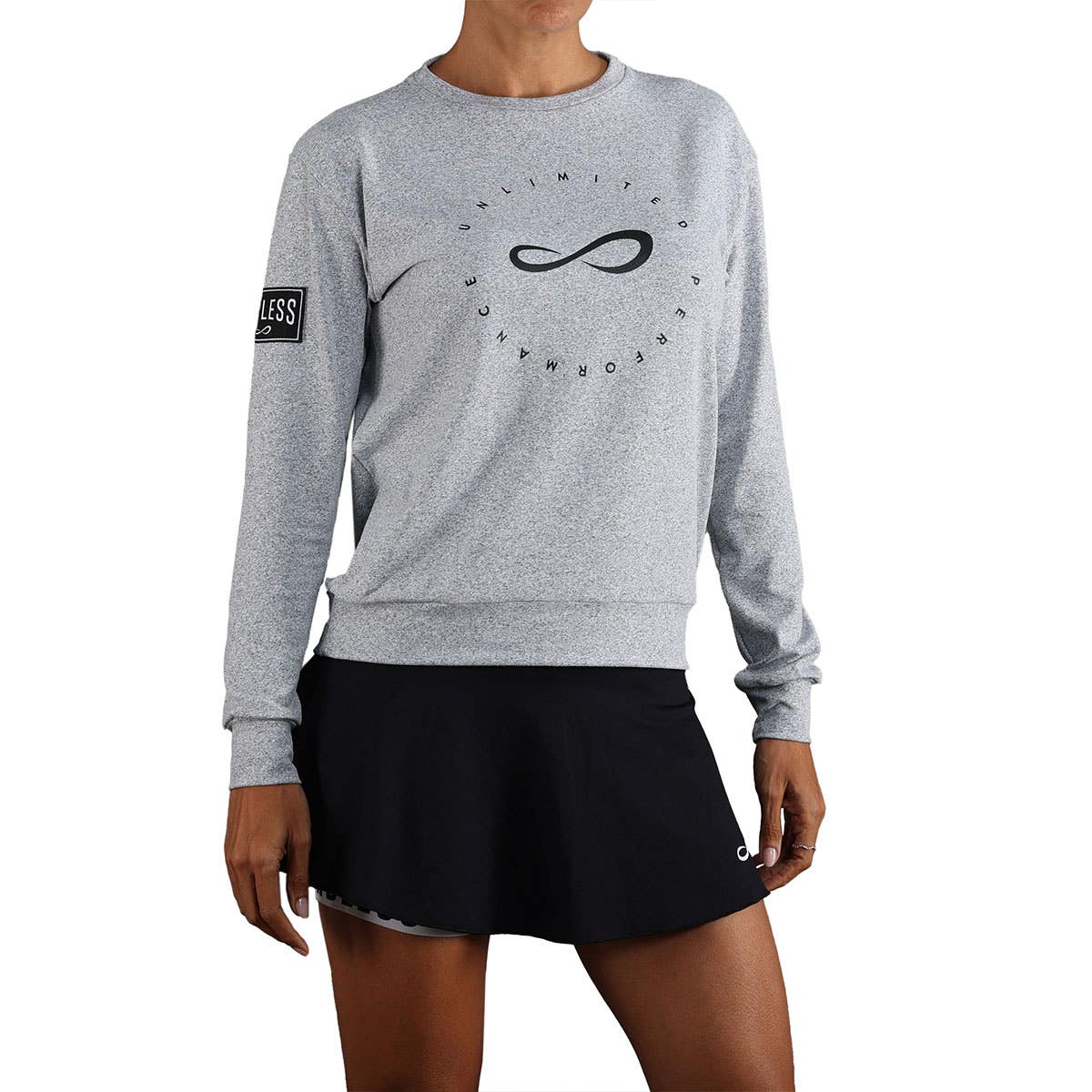 SUDADERA ENDLESS INNER TECH MUJER BLANCA/GRIS