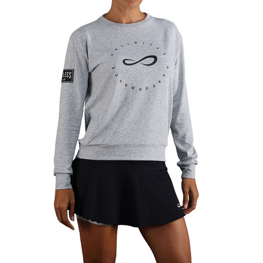 SUDADERA ENDLESS INNER TECH MUJER BLANCA/GRIS