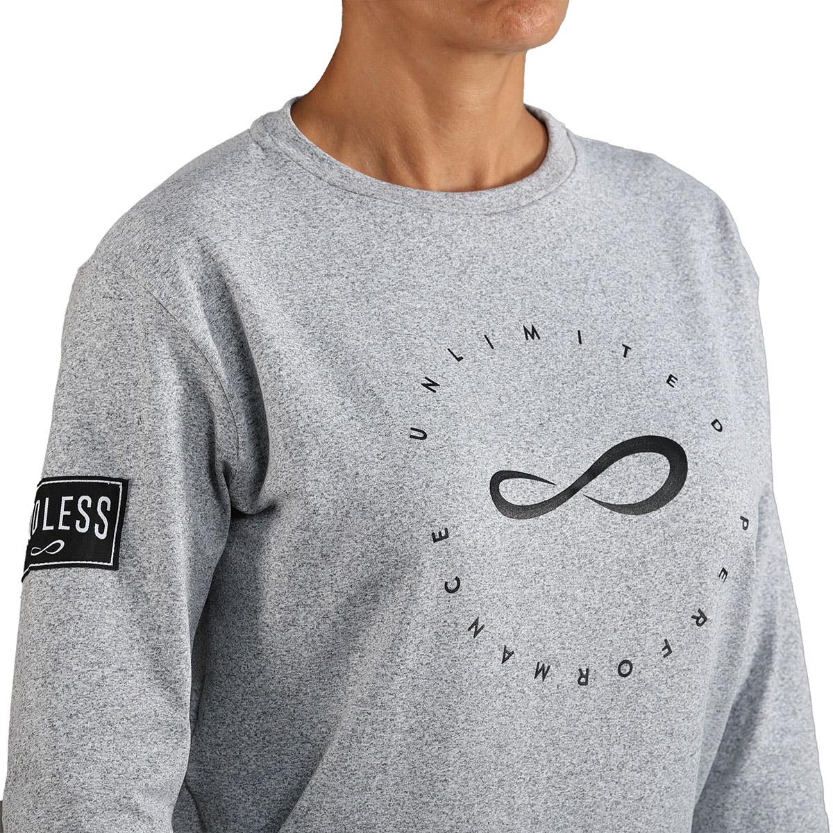 SUDADERA ENDLESS INNER TECH MUJER BLANCA/GRIS