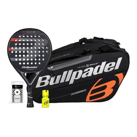 PACK BULLPDEL GAME CTR PALETERO NEGRO DRY GRIP