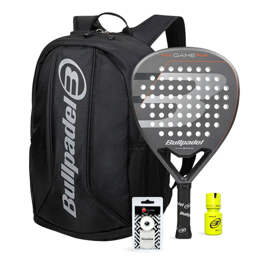 PACK BULLPDEL GAME PWR GRIS MOCHILA AVANT 2 DRY GRIP
