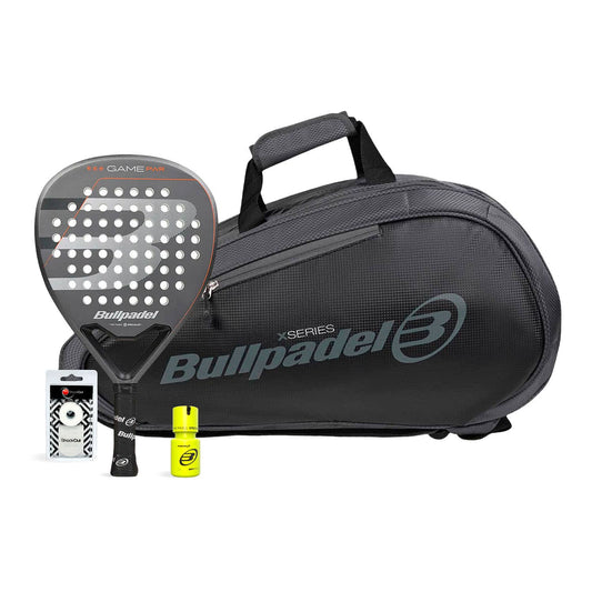 PACK BULLPDEL GAME PWR GRIS PALETERO AVANT 2 DRY GRIP