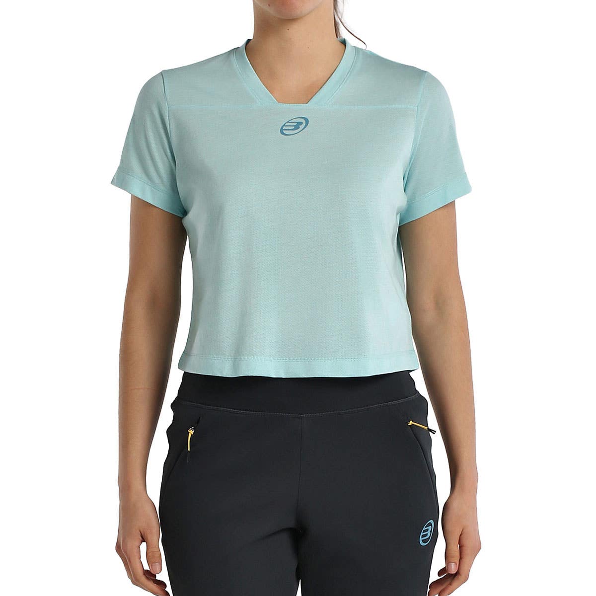 CAMISETA BULLPADEL BAGAN MUJER AZUL CELESTE