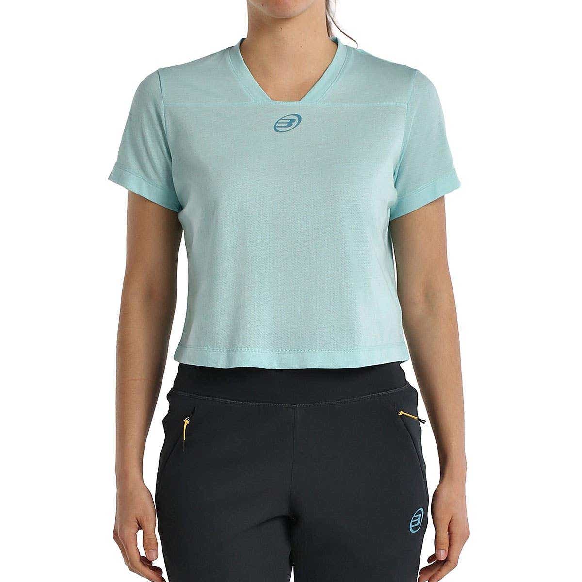 CAMISETA BULLPADEL BAGAN MUJER AZUL CELESTE