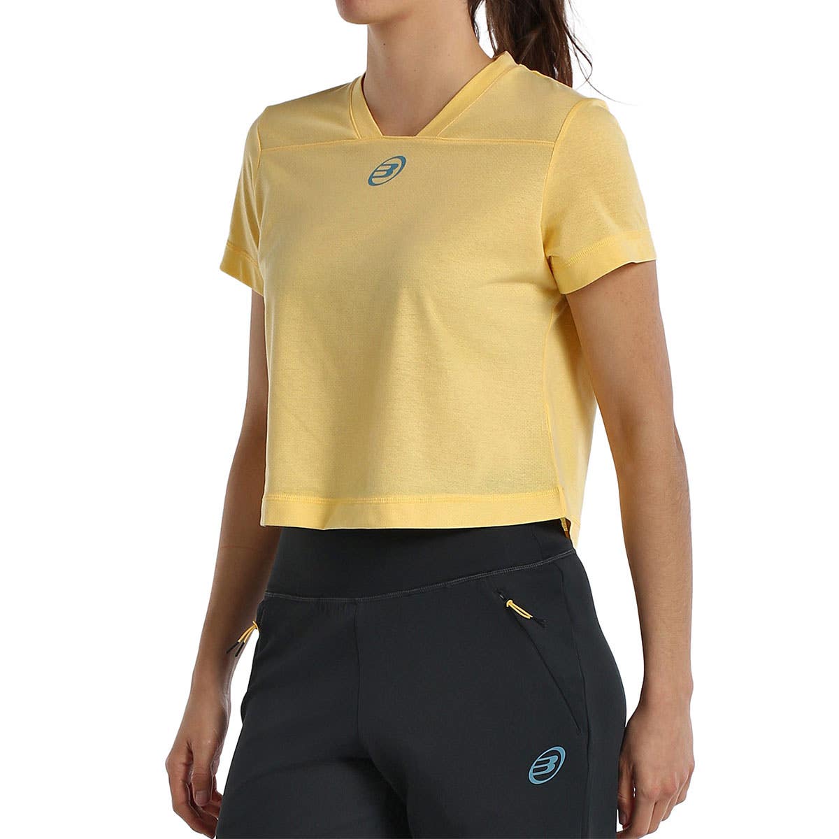 CAMISETA BULLPADEL BAGAN MUJER AMARILLO