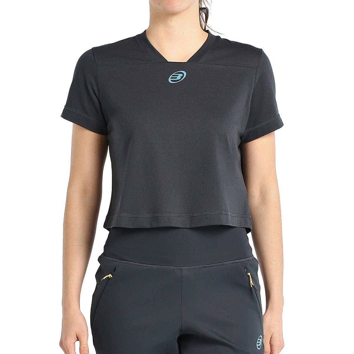 CAMISETA BULLPADEL BAGAN MUJER NEGRO
