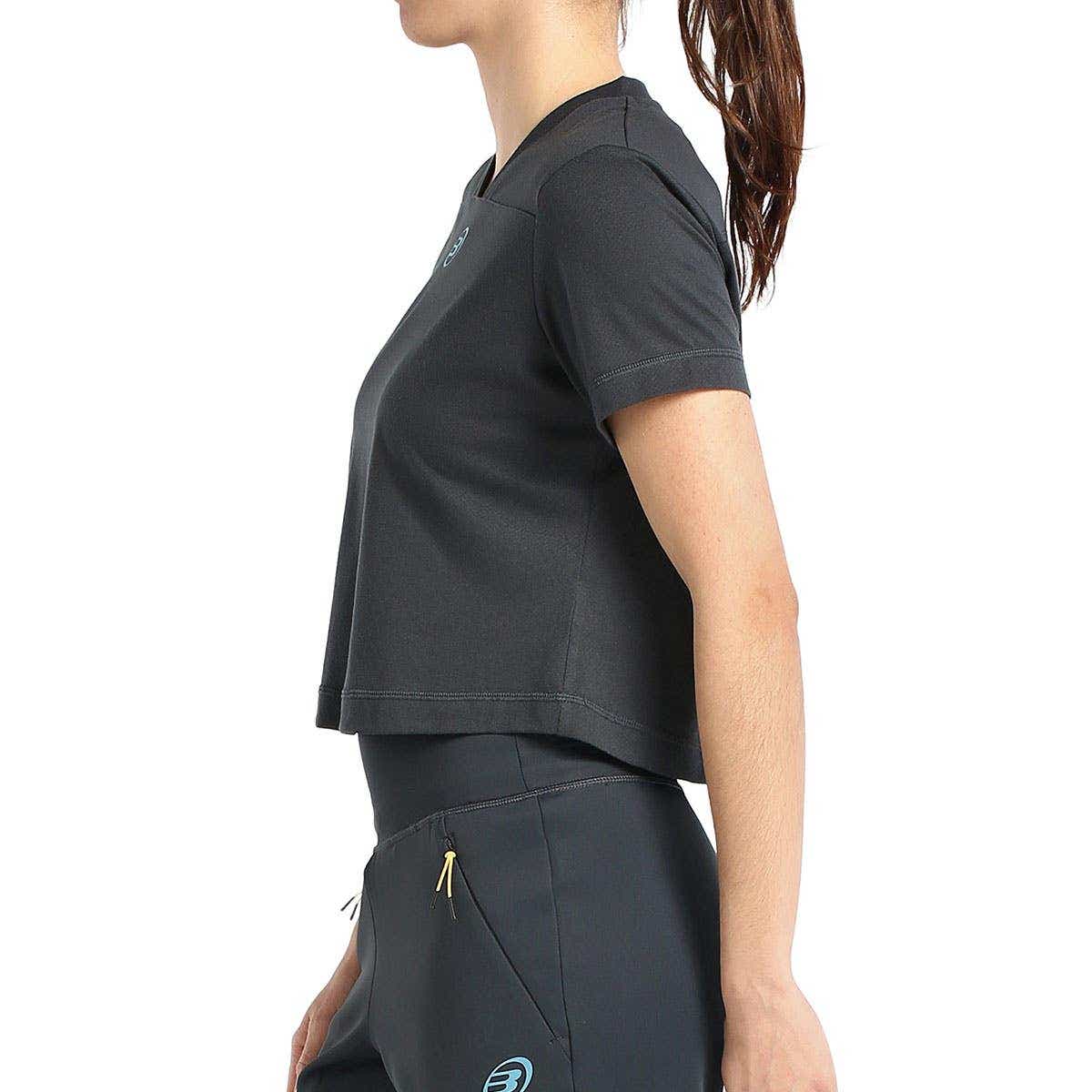 CAMISETA BULLPADEL BAGAN MUJER NEGRO