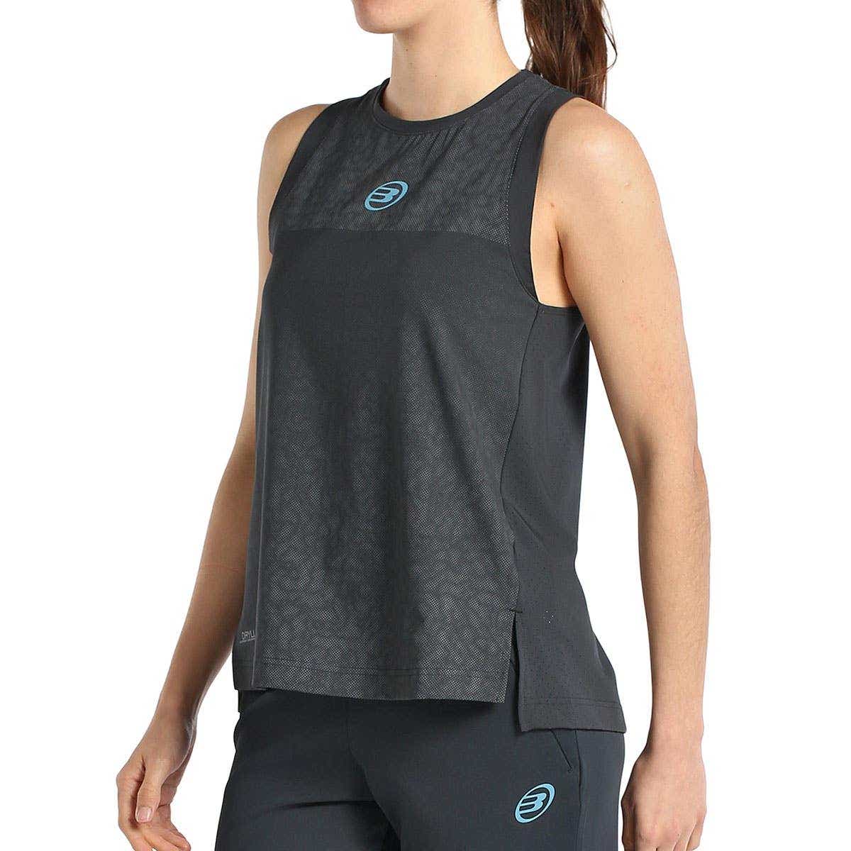 CAMISETA BULLPADEL BRAZA MUJER NEGRO