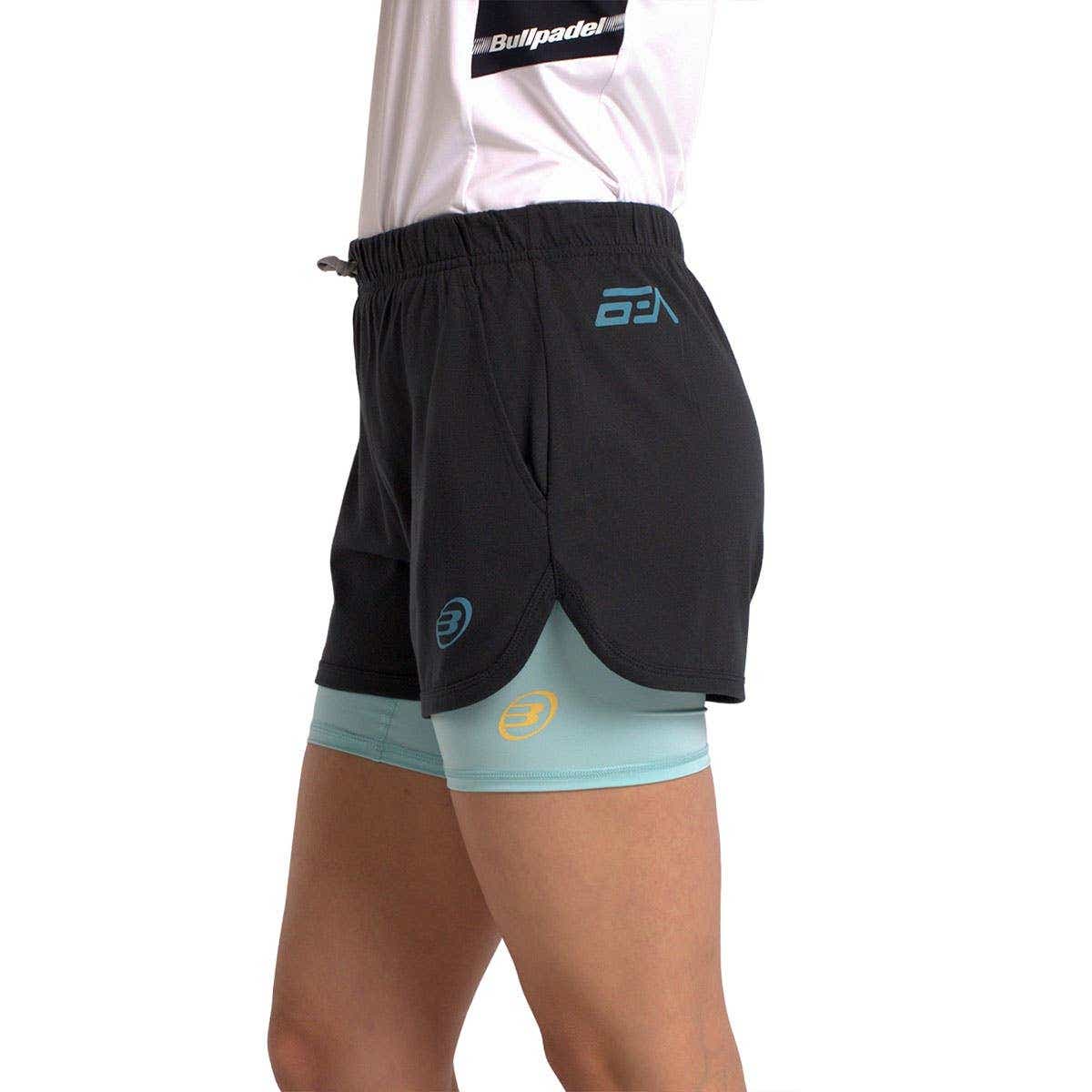 SHORT BULLPADEL BAILO MUJER NEGRO