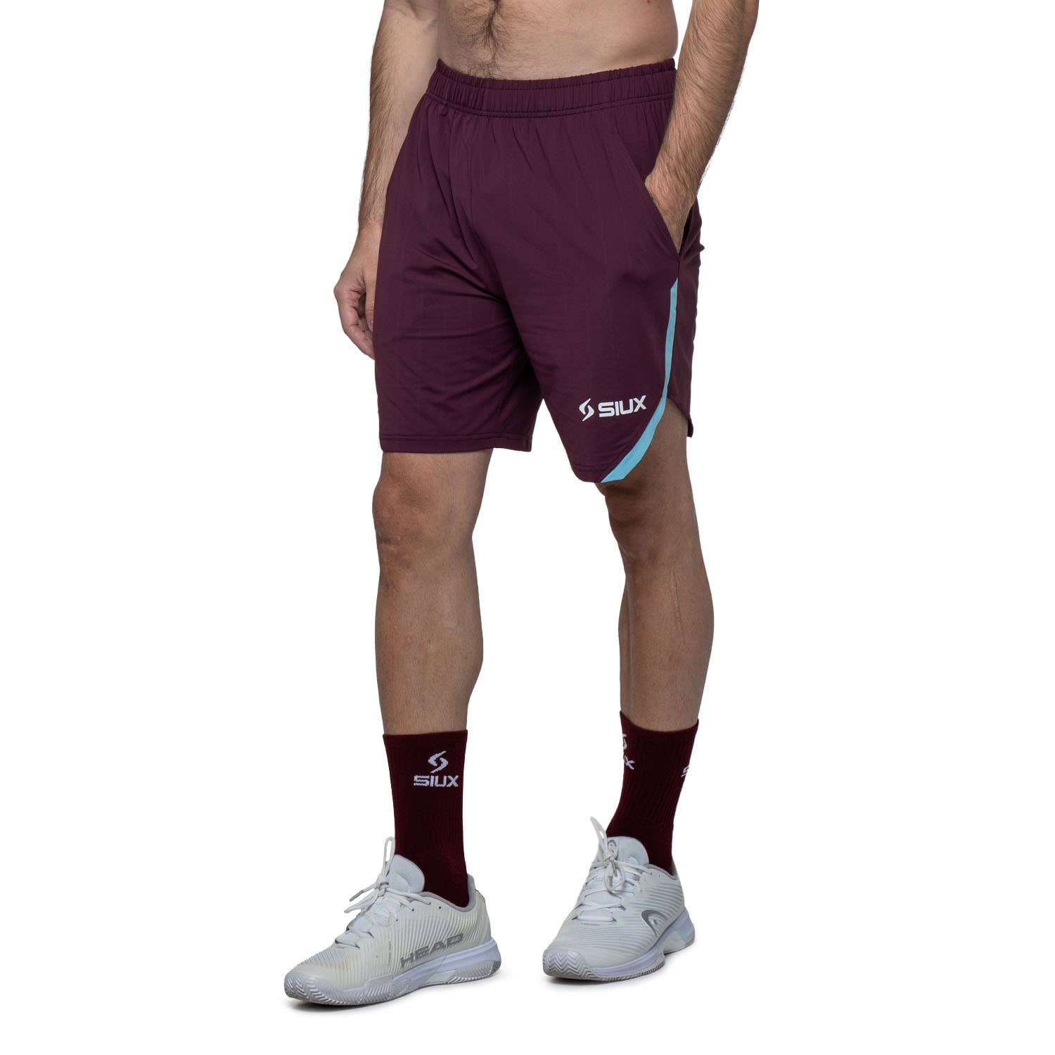 PANTALÓN CORTO SIUX APEX GRANATE