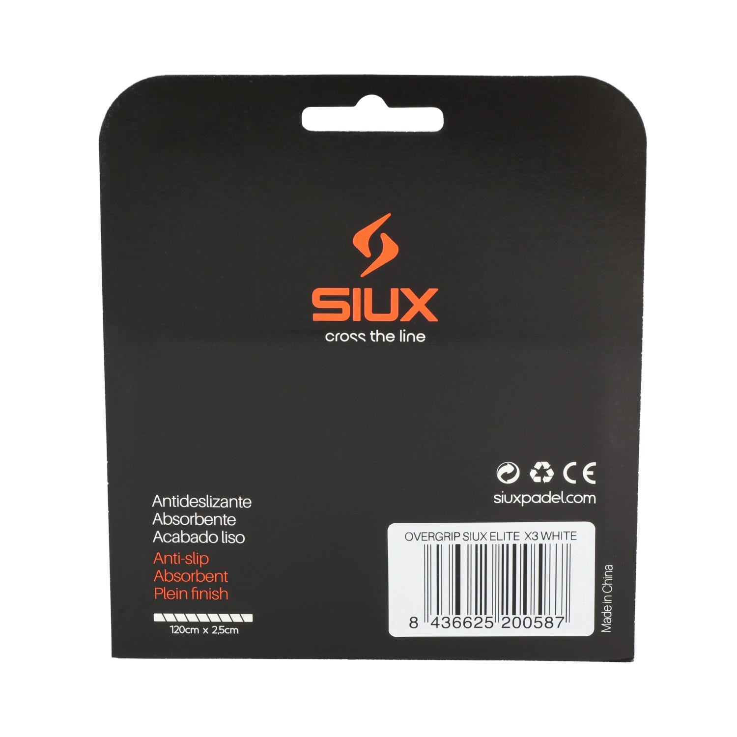 BLÍSTER 3 UDS OVERGRIP SIUX ELITE BLANCO