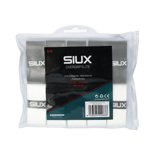 BOLSA 10 UDS OVERGRIP SIUX ELITE BLANCO/NEGRO