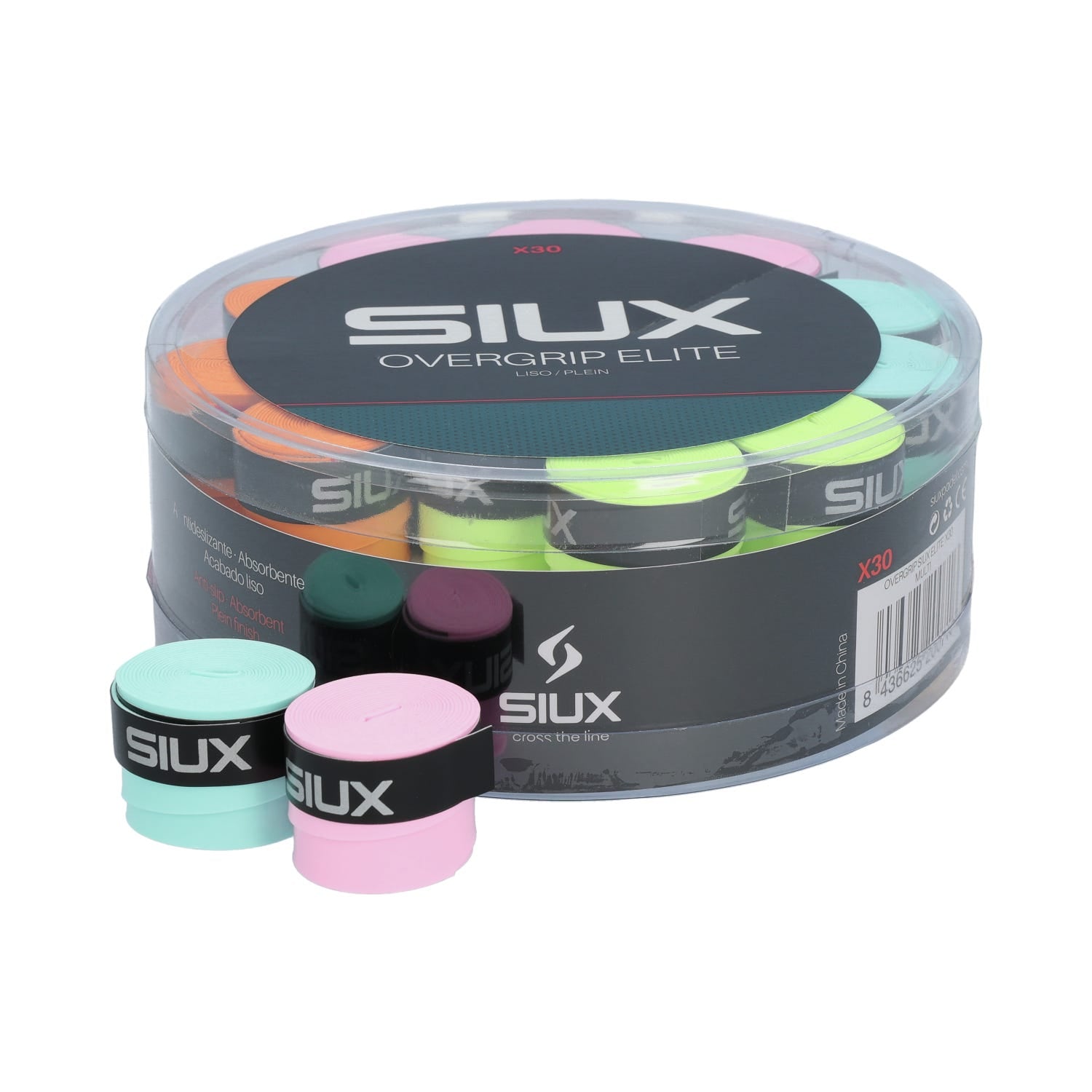 CUBO 30 UDS OVERGRIP SIUX ELITE MULTICOLOR