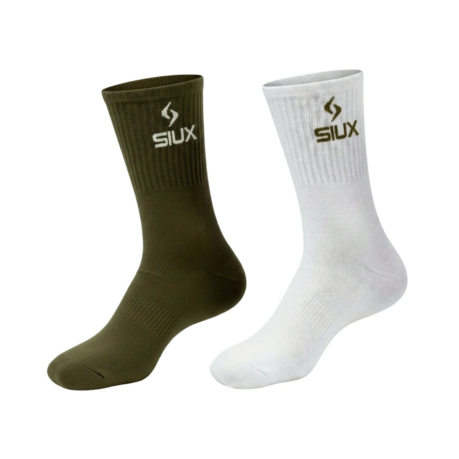 PACK 2 CALCETINES SIUX GROOVE CAÑA ALTA VERDE BLANCO