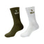 PACK 2 CALCETINES SIUX GROOVE CAÑA ALTA VERDE BLANCO