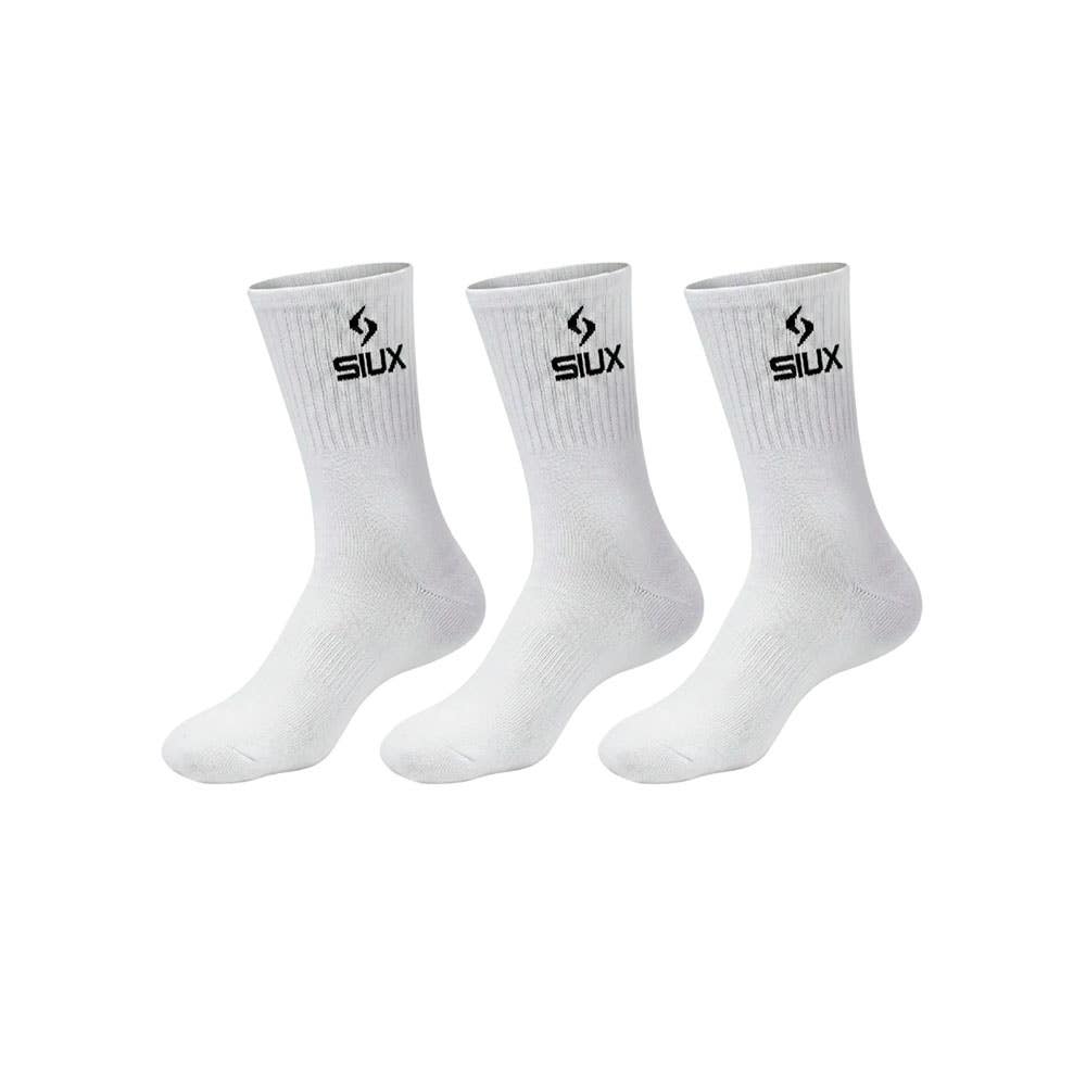 PACK 3 CALCETINES SIUX BASIC 26 CAÑA ALTA BLANCO