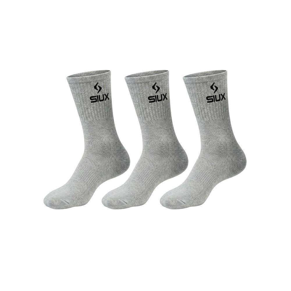 PACK 3 CALCETINES SIUX BASIC 26 CAÑA ALTA GRIS