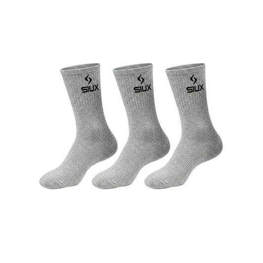 PACK 3 CALCETINES SIUX BASIC 26 CAÑA ALTA GRIS