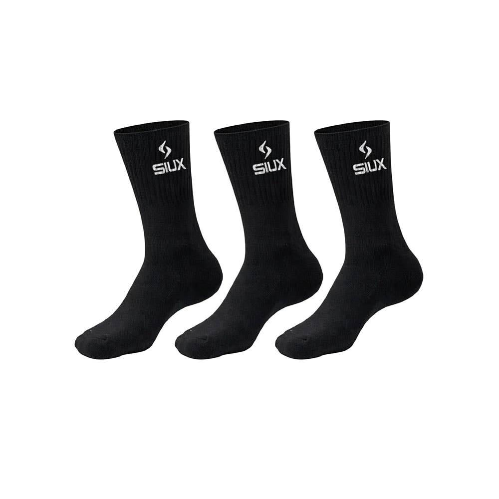 PACK 3 CALCETINES SIUX BASIC CAÑA ALTA NEGRO
