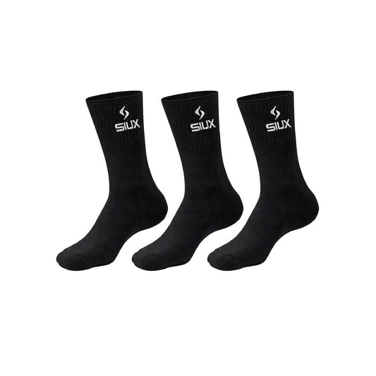 PACK 3 CALCETINES SIUX BASIC CAÑA ALTA NEGRO
