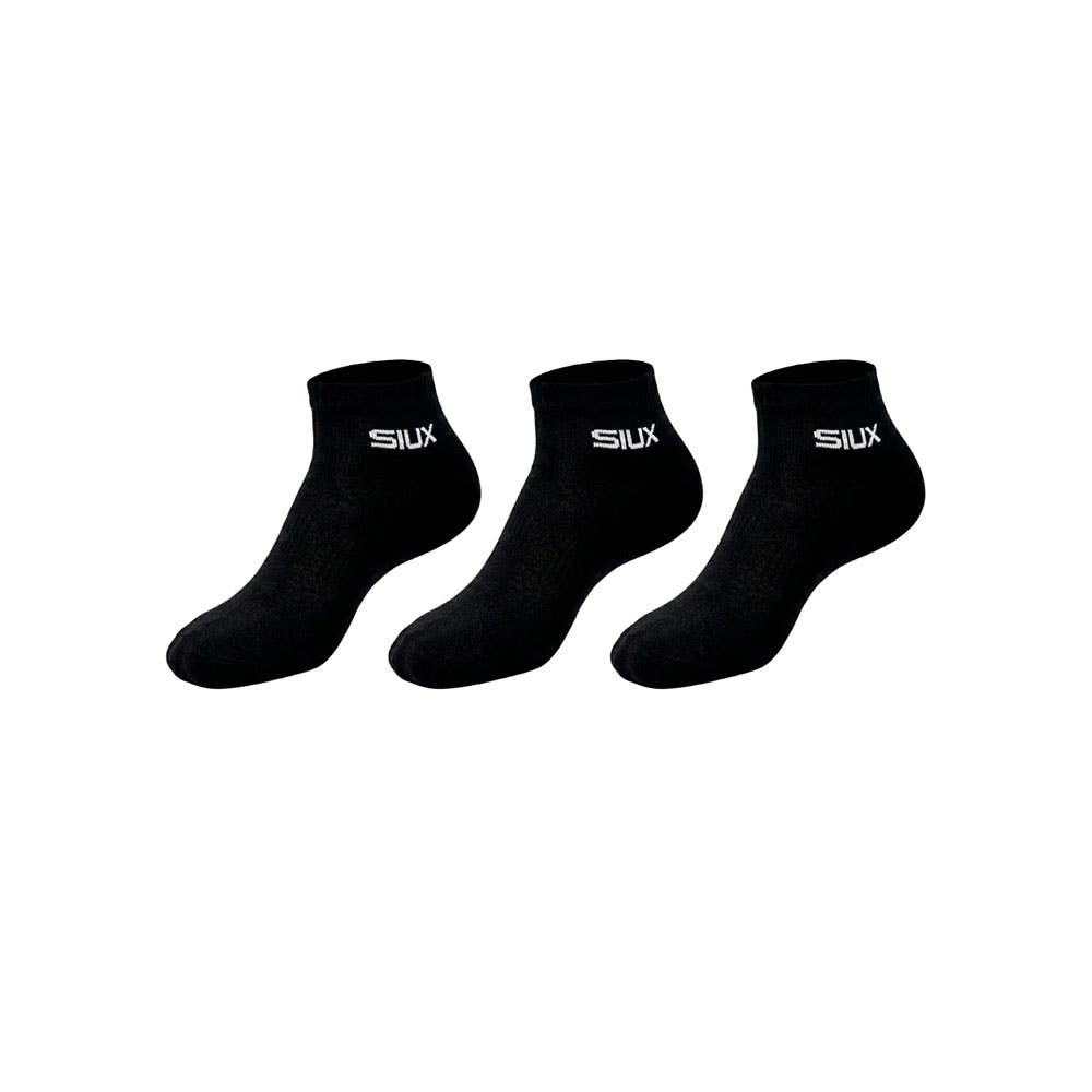 PACK 3 CALCETINES SIUX BASIC 26 CAÑA CORTA NEGRO