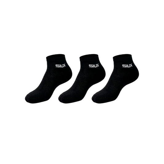 PACK 3 CALCETINES SIUX BASIC 26 CAÑA CORTA NEGRO