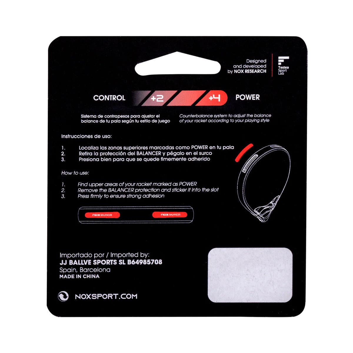 CAJA 12 UDS BLISTER (2UD) NOX WEIGHT BALANCER 2-4G